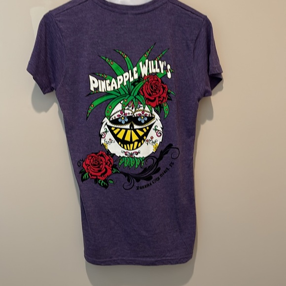 Pineapple Willy large purple light material, long ladies tshirt - Picture 2 of 4
